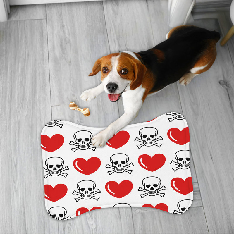 Eerie Heartbeat - 1 Piece Bone Shape Feeding Mat, XL (18")