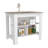 Cala Kitchen Island Antibacterial, Three Shelves, Four Legs  -Light Gray / White