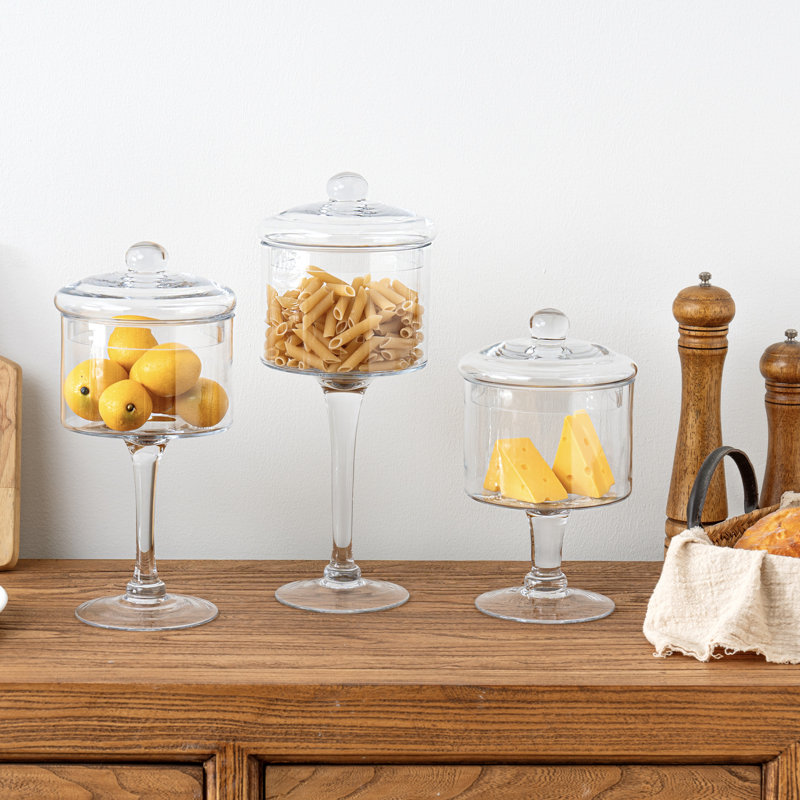 Kitchen Glass Cookie Jars Canister Set
