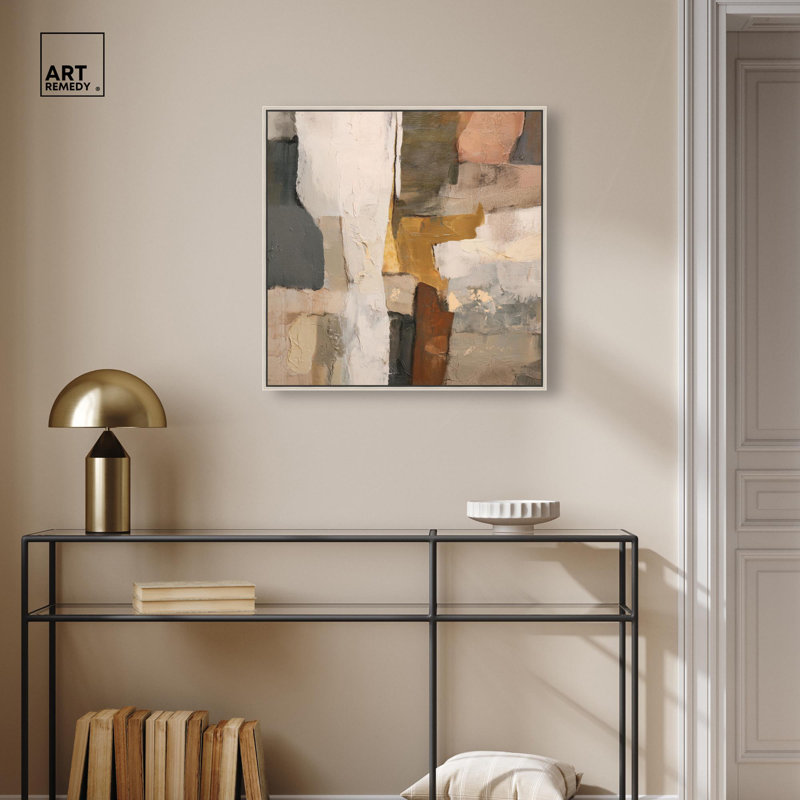 «Patchwork Plains I», reproduction d'art sur toile par Art Remedy, cadre argenté, 24 x 24, Cadre argenté, H 25 po x l 25 po
