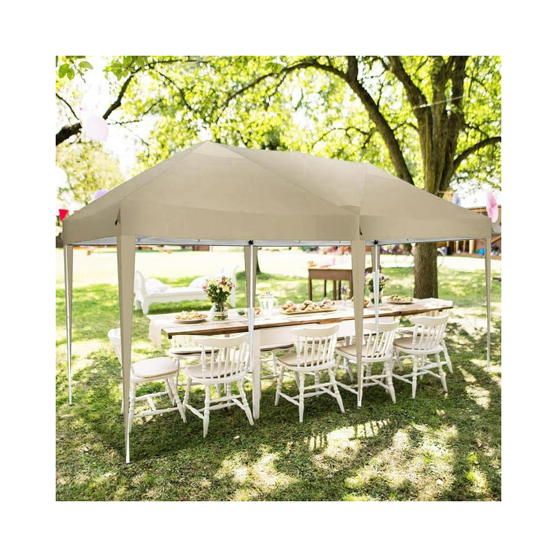 10x20 Pop Up Canopy Tent Waterproof Commercial Instant Shelter Outdoor Gazebo , Khaki