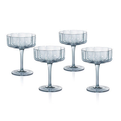 Reinhard 4-Piece Set Handblown Coupe Glasses