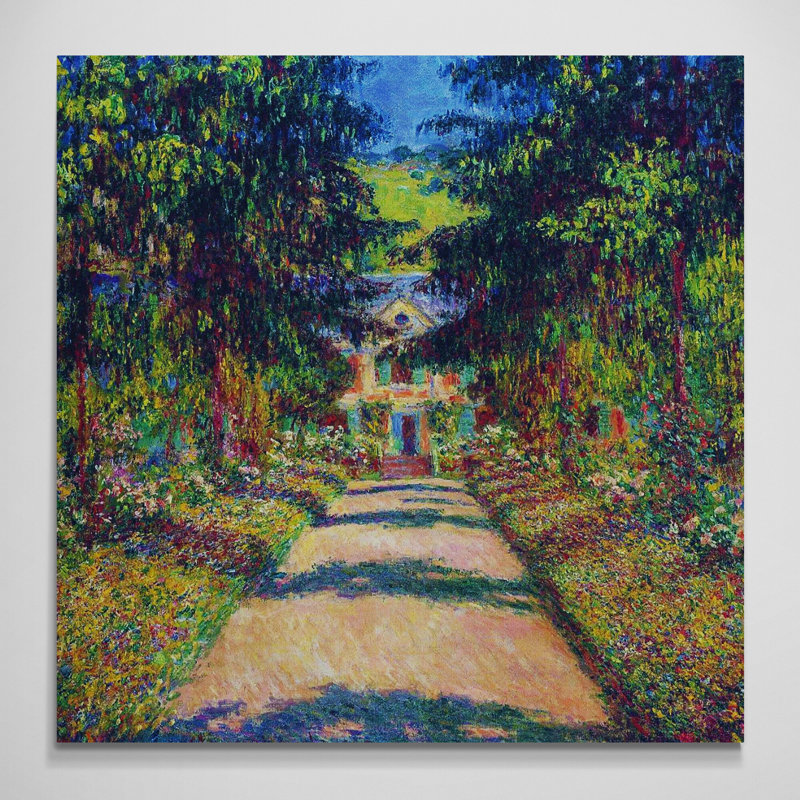 Pathway In Monet's Garden At Giverny by Claude Monet - Wrapped Canvas Art Prints, 97 cm H x 97 cm W