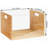 Clear Acrylic File Box Organizer, Bamboo Hanging Folder Storage Boxes, Filing Crate Bin Holder With Handle For Home Office Desk, Letter Size