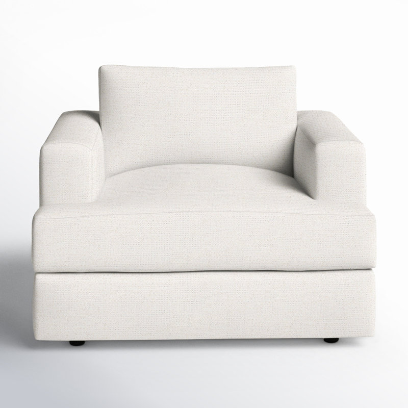 Cayden Upholstered Chair And A Half, Lena Off White Performance Linen Blend