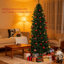 Mince arbre de Noël moderne, métal vert et plastique, décoration de maison compacte