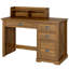 Home Office Desk With Drawers And Usb Ports, Rustic Writing Computer Table With Led Light-1760270265