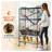 PawHut 5-Tier Large Hamster Cage with Deep Tray, Exercise Wheel, Tube System, and Storage Shelf for Syrian Hamsters, Gerbils, and Mice