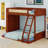 Modern Bunk Bed with Shelf and LED, Comfortable and Efficient-1133300362