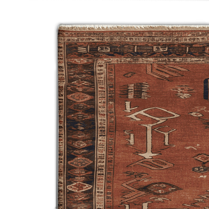 Tapis turc intérieur et extérieur brun, Rectangulaire 2 pi x 3 pi