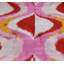 Coussin décoratif en velours rose et rouge