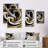 Gold Black And White Stained Glass I - Abstract Spirals Canvas Print Wall Art-87394744-119283667-87394739