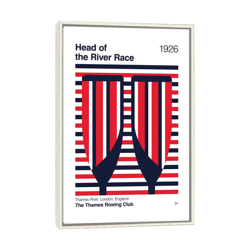 «1926 Head of the River Race», reproduction d'art sur toile encadrée, H 40 po x l 26 po, Blanc patiné