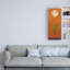 Reproduction d’art sur toile tendue « White Flower on orange » par Pablo Esteban-1907276061