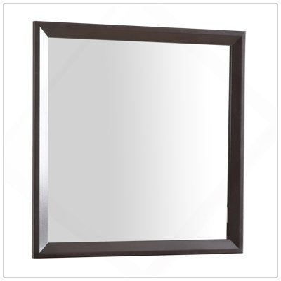 Miroir, finition espresso, placages de bois durables, stratifié de haute qualité, reflet transparent, décoration intérieure polyvalente