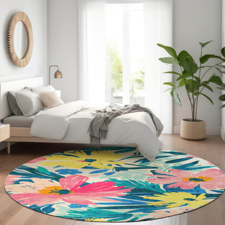 Machine Washable Indoor/Outdoor Claudian ACN1482 Blush Rug
