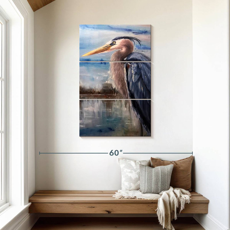 Brampt Resting Great Blue Heron, 45" H x 28" W