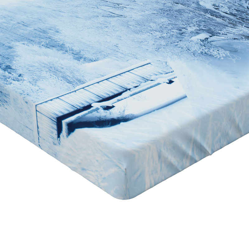 Ensemble de 2 draps-housse Ambesonne Winter Wonderland, California King Fitted Sheet