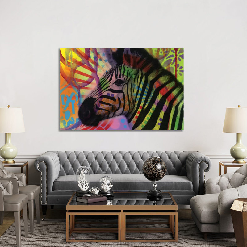 Zebra by Dean Russo - Wrapped Canvas Print, 152.5 cm H x 101.5 cm W
