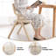Chaise pliante au design élégant avec structure en bois massif et dossier et siège rembourrés capitonnés-774085119