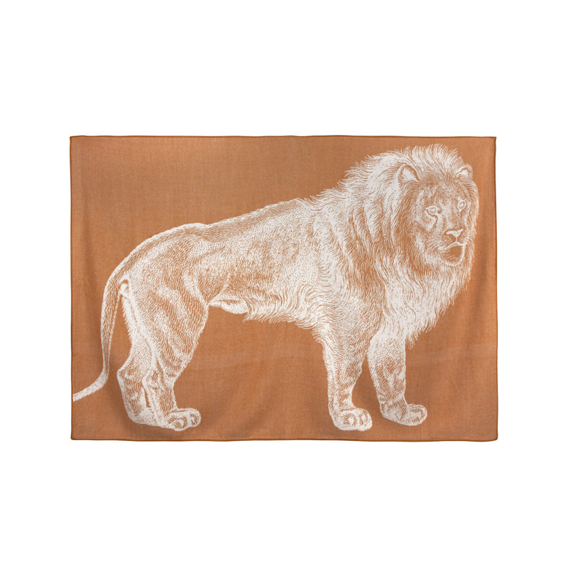 Hand Woven Throw Blanket, Orange
