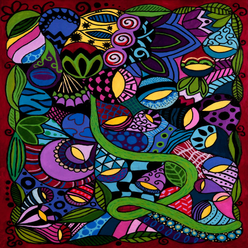 «Hazelmarie Lara Kulpa Grow» par Art By Lara - reproduction, H 12 po x l 12 po, Non, Toile tendue