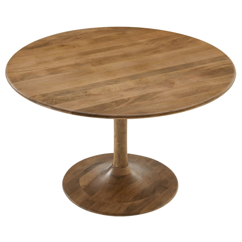 Lippa 48" Round Solid Wood Dining Table, Natural