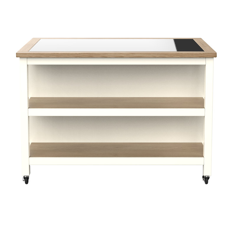 Mounia Granite Top Kitchen Island, Cream