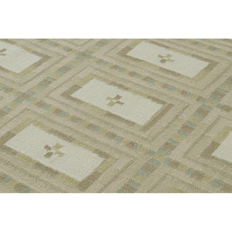 Scandinavian Wool Geometric Area Rug, Rectangle 5' x 7'