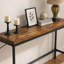 Console très longue de 70,9 po, canapé industriel étroit derrière le canapé, table de couloir d'entrée rustique, grande table à hauteur de bar pour le salon, brun et noir-1217173492-1217172495-1217172491-1217172494