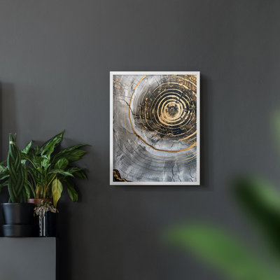 Série ABSTRACT CCxxxvi - reproduction encadrée de qualité supérieure - prête à être accrochée - aucun clou requis