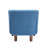 Fabric Barrel Accent Chair with Rubberwood Legs-1876760402