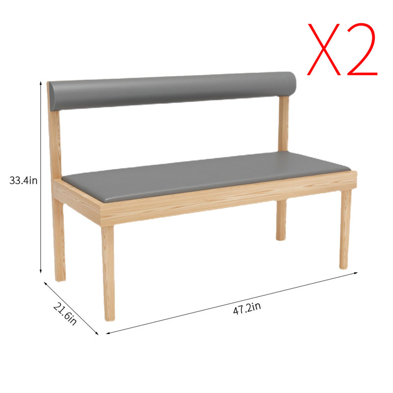 Banc rembourré en similicuir Simple Fashion Cafe