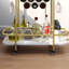 Ahmarria 2-Tier Bar Cart on Wheels with Wine Rack and Glass Holder, Drink Trolley for Home, Party-617989996
