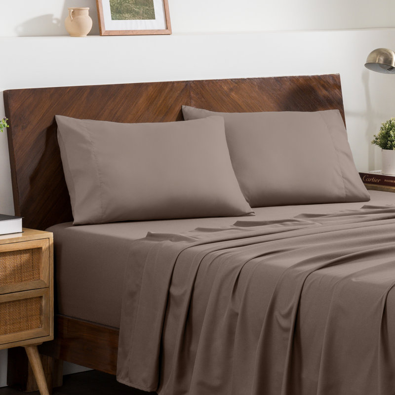 Fermeture d'enveloppe en microfibre, Taupe, Taie d'oreiller très grande