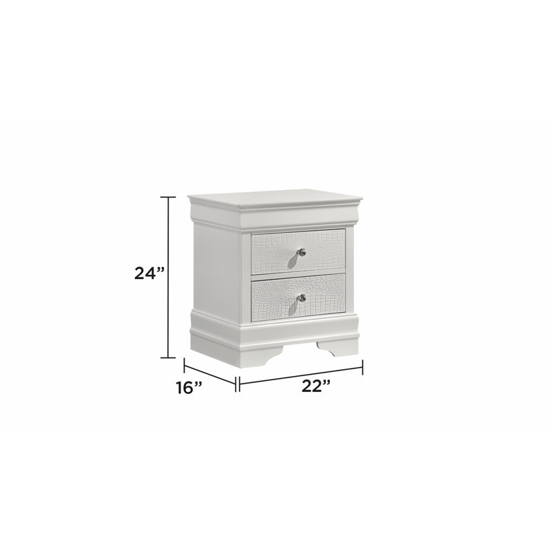 Table de chevet 2 tiroirs Blaze