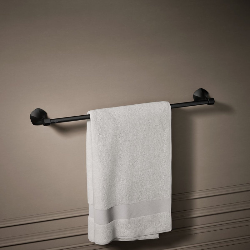 Occasion Towel Bar, Matte Black, 2.31" H x 24" W x 3.5" D