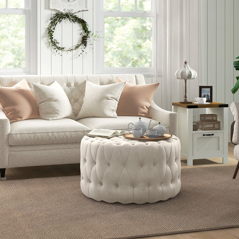Repose-pieds rond 31,5 po HOMcom (y compris le repose-pieds)