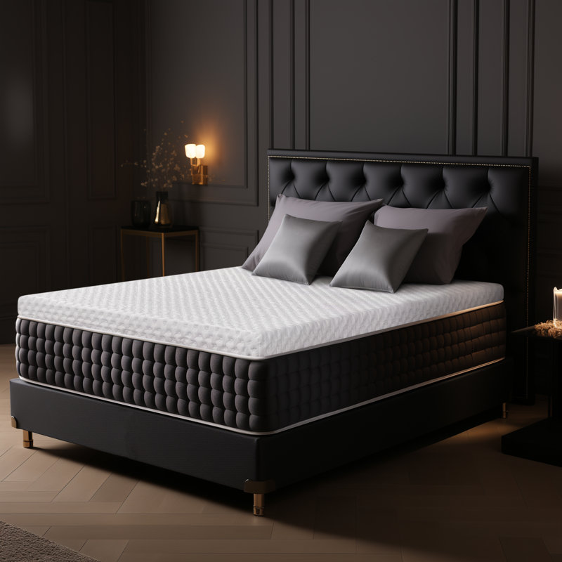 Surmatelas en mousse viscoélastique gélifiée 3 po avec housse de refroidissement élégante, Grand, 3"