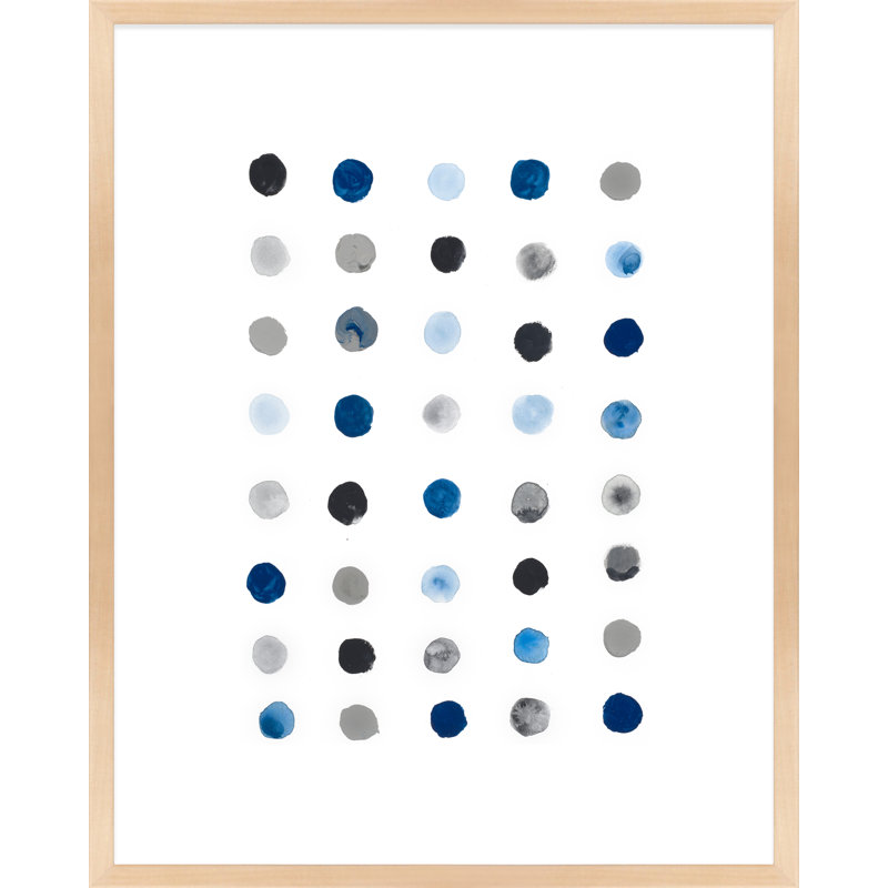 Blue Dot 2 Painting by Andrea Stokes, Maple Wood, 25" H x 20" W