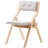 Wooden Folding Chairs with Padded Cushion and Wooden Frame-1462479904