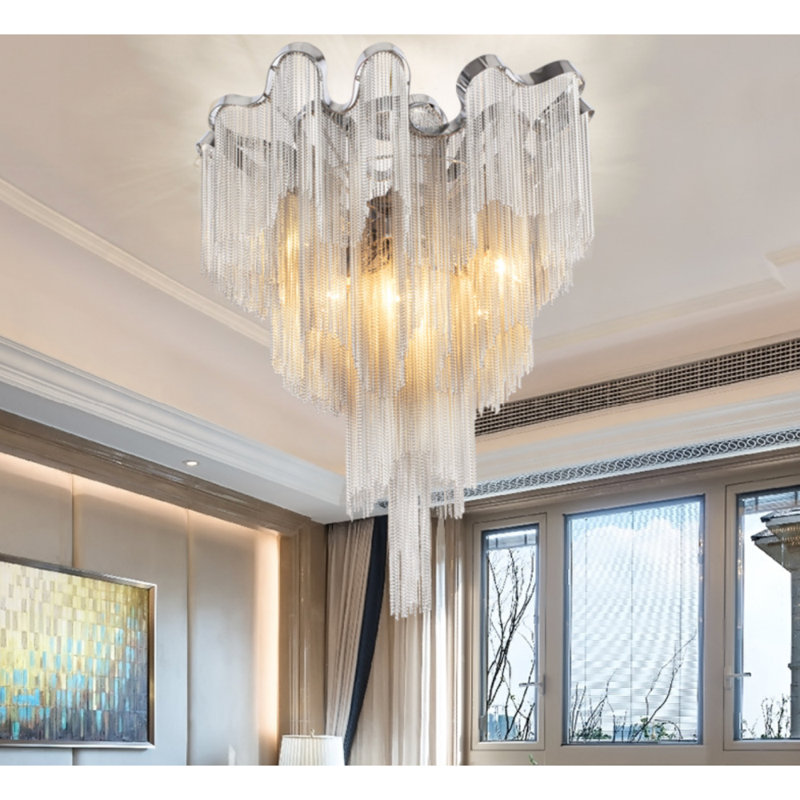 LED Flush Mount, 47" H x 39'W x 39"D