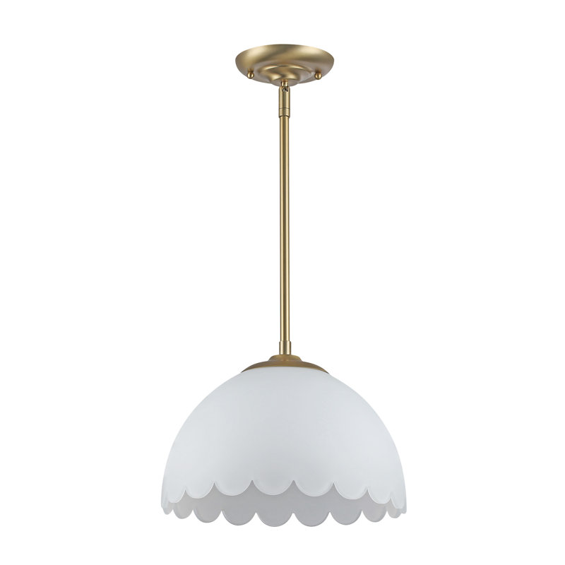 Barnes 1-Light Pendant with Opal Glass, Brushed Champagne Bronze
