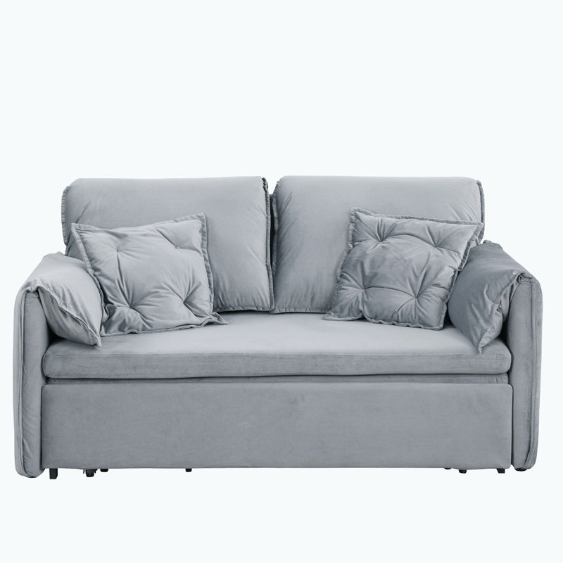 Canapé-lit escamotable, Velours gris velours