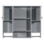 Armoire de rangement murale moderne 35 po x 28 po, armoire de salle de bain murale avec miroir, armoire à pharmacie avec barre à serviettes