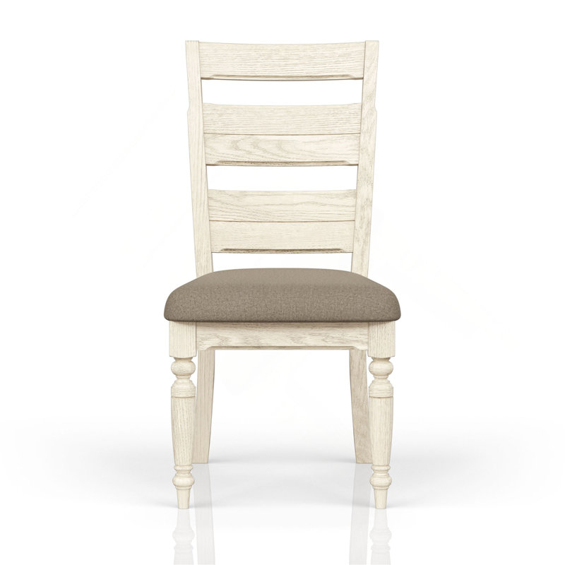 Chaise d'appoint à dossier échelle (ensemble de 2), Blanc