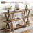 Aranda 70'' Console Table with 3 Open Storage Shelves X Shaped Legs