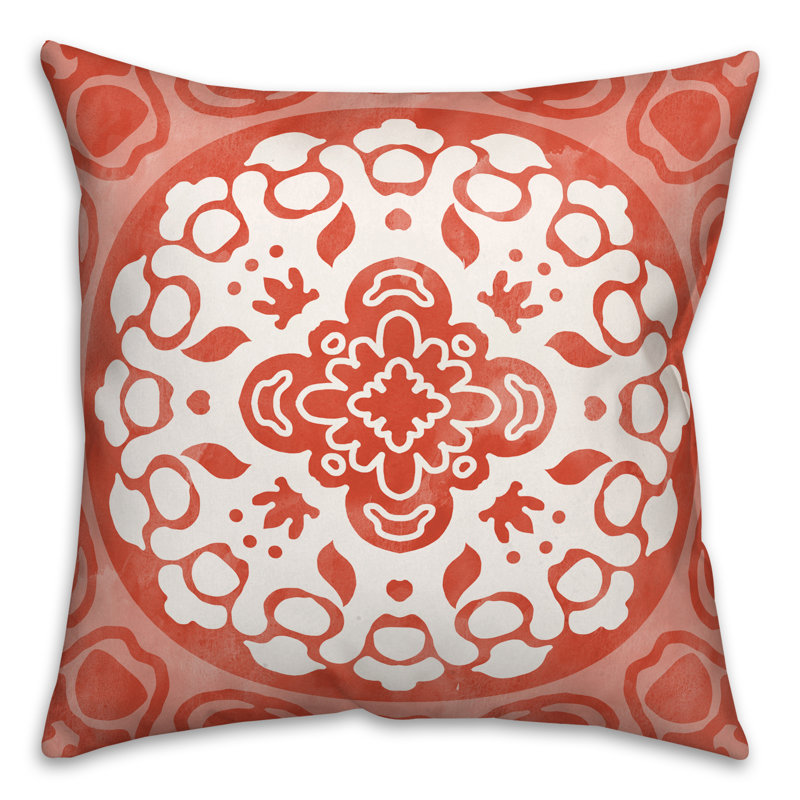 Housse et insert de coussin extérieur d'extérieur, Rouge