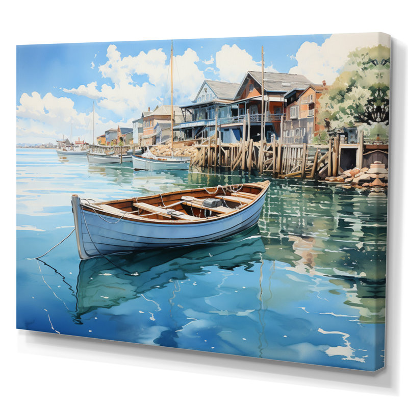 Port Harbor Reflections VII sur impression sur toile, H 30 po x l 40 po x P 1,5 po, Toile tendue