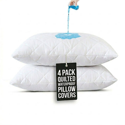Waterproof Quilted Pillow Protectors With Zipper Standard Size Decorative Pillow Covers Outdoor Christmas Pillows